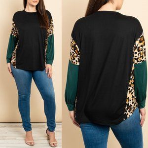 Three-Tone Tunic Top {Watermelon}